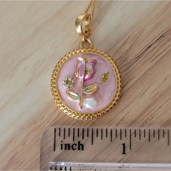Delicate Rose Pendant Necklace - Picture 6 of 7